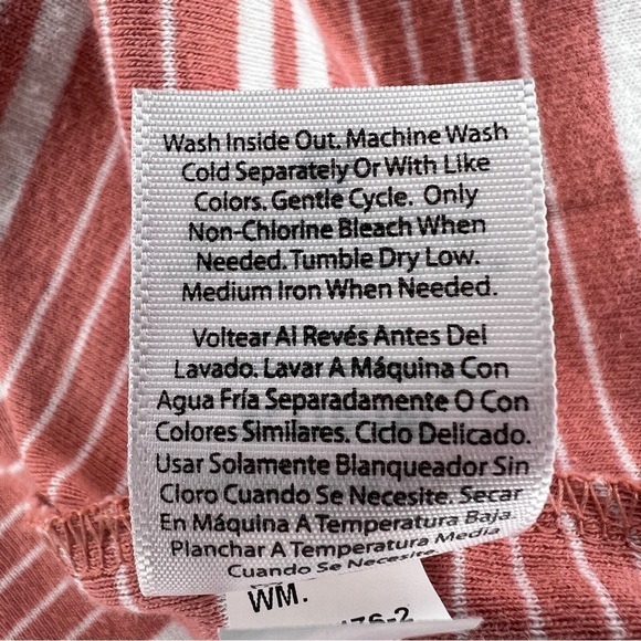 XL TIME AND TRU MAUVE WHITE STRIPED TOP CASUAL STRETCH PULLOVER - Picture 11 of 11